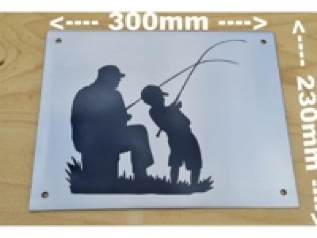 Edelstahl Schild Angler Geschenk Idee Fisch Angeln Fishing Geburtstag Geschenk. - 1